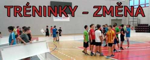 pozor změna tréninků v prvním týdnu nového roku
