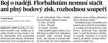 REGINONÁLNÍ PŘÍLOHA MF DNES INFORMUJE: MUŽI