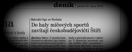 A-TÝM V SOBOTU HOSTÍ ŠTÍRY Z BUDĚJOVIC